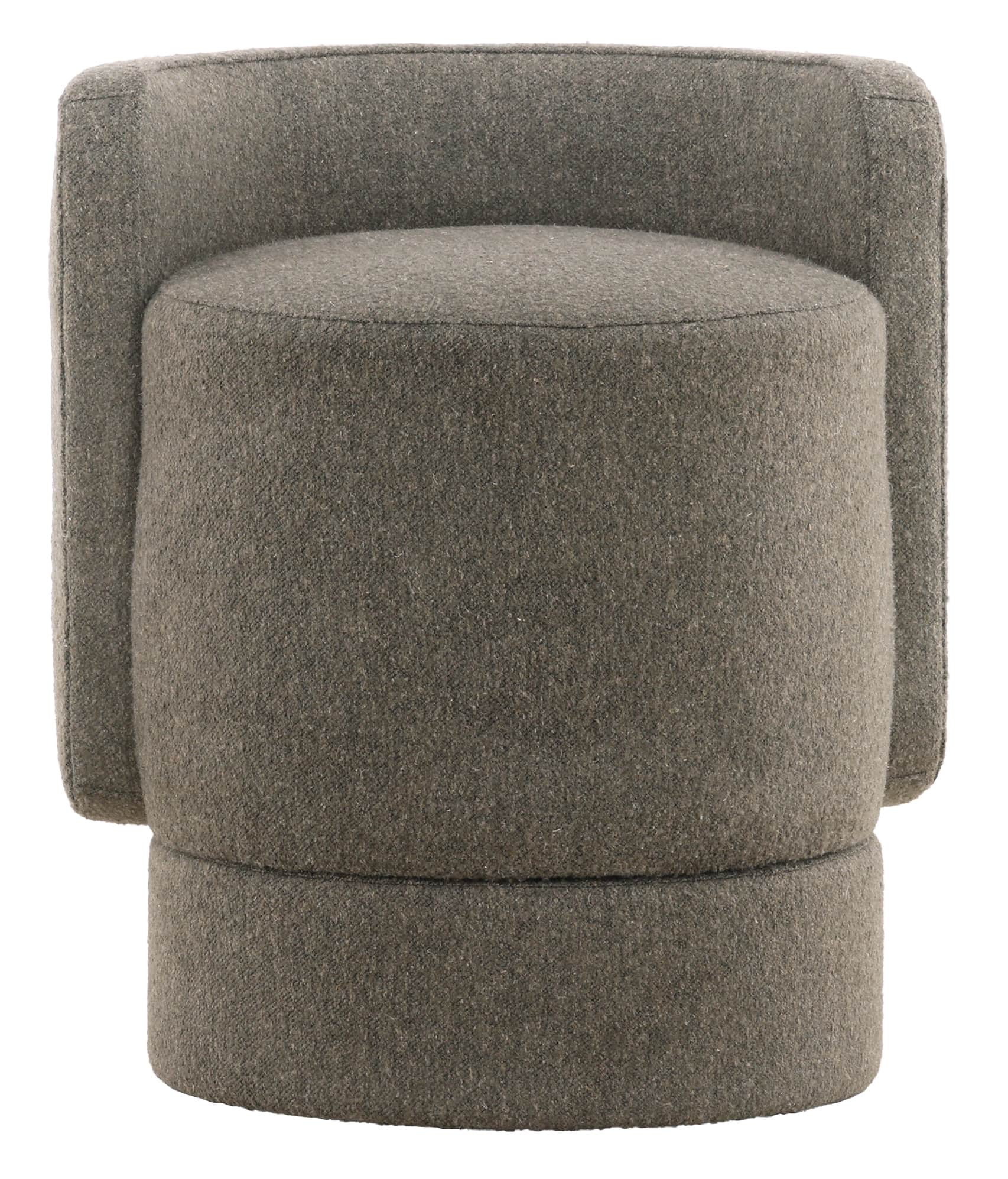 A plush, upholstered armchair with a rounded seat and backrest. The armchair features a distinct two… — free OBJ 3D model