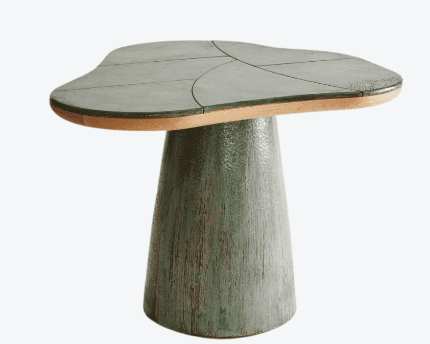 A side table with an organically shaped tabletop and a pedestal base. The tabletop appears to be mad… — 3D model