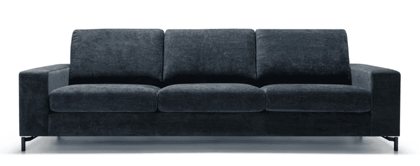 A three-seater sofa with a contemporary design. It features a rectilinear silhouette with straight a… — 3D model
