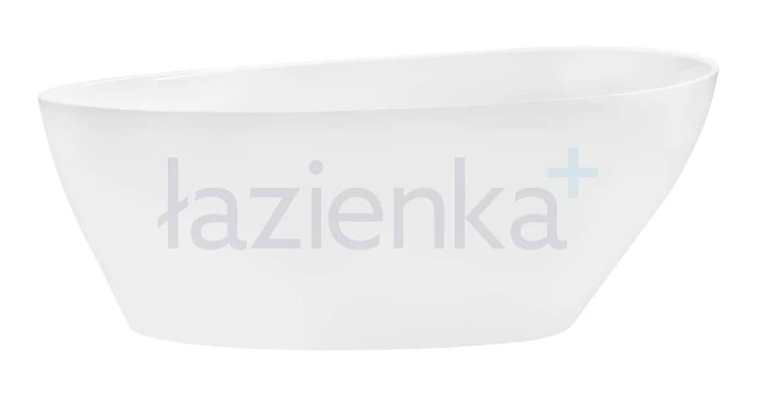 A freestanding bathtub with a modern, minimalist design. The tub has a smooth, seamless exterior wit… — 3D model