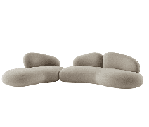 A contemporary modular sectional sofa featuring an organic, biomorphic design with soft, rounded con… — 3D model