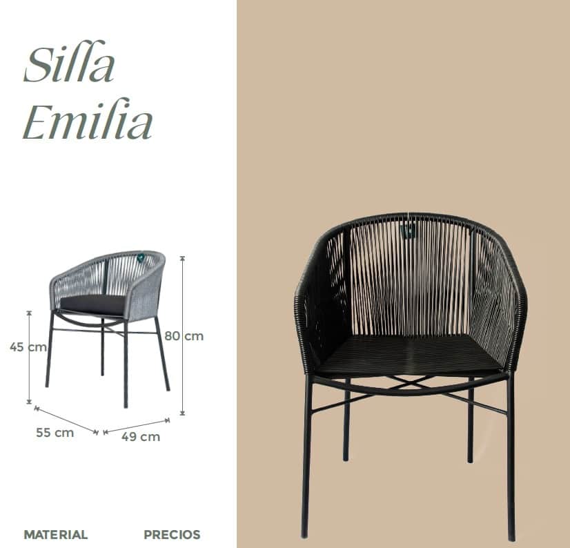A contemporary black dining chair featuring a slender metal frame and a body constructed from tightl… — 3D model