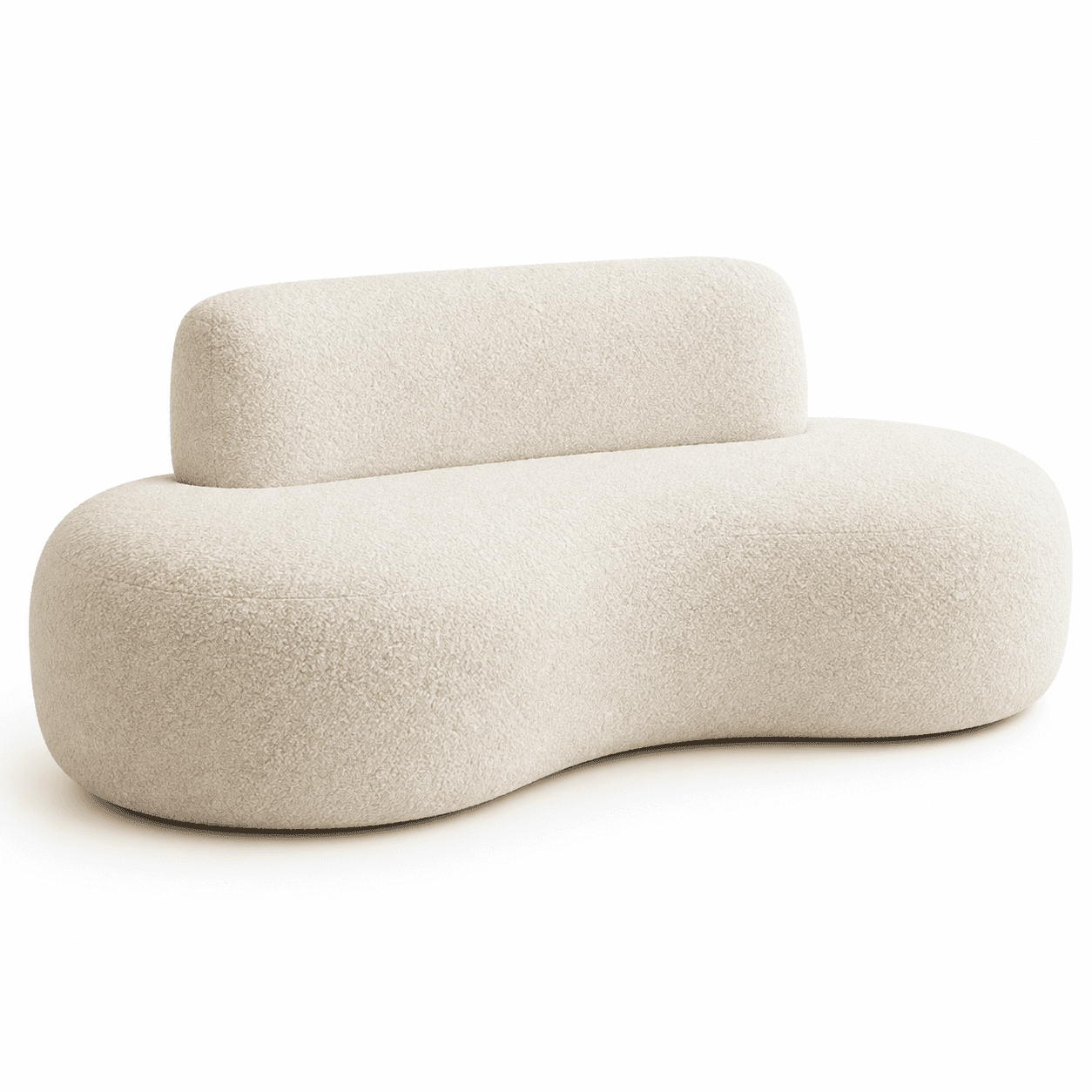 A contemporary two or three-seater sofa featuring a distinctive organic, biomorphic shape, fully uph… — 3D model