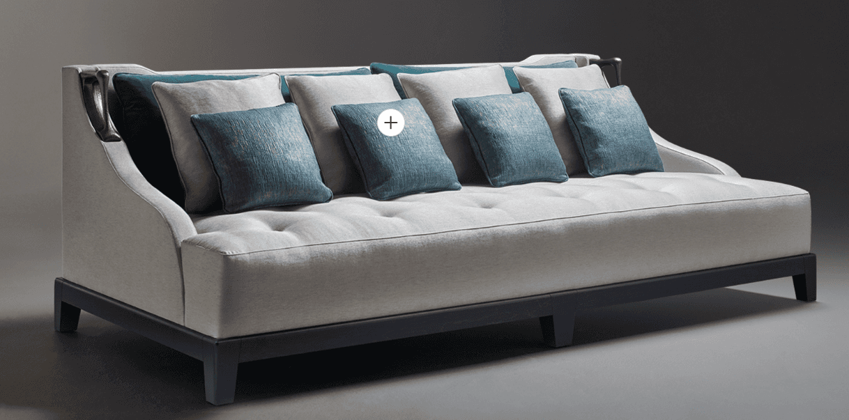 An elegant contemporary daybed featuring a light grey upholstered frame with a low back and integrat… — 3D model