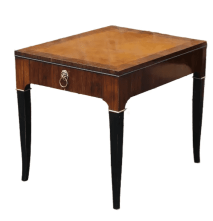 A refined Neoclassical style side table featuring a single drawer with a decorative lion's head pull… — 3D model
