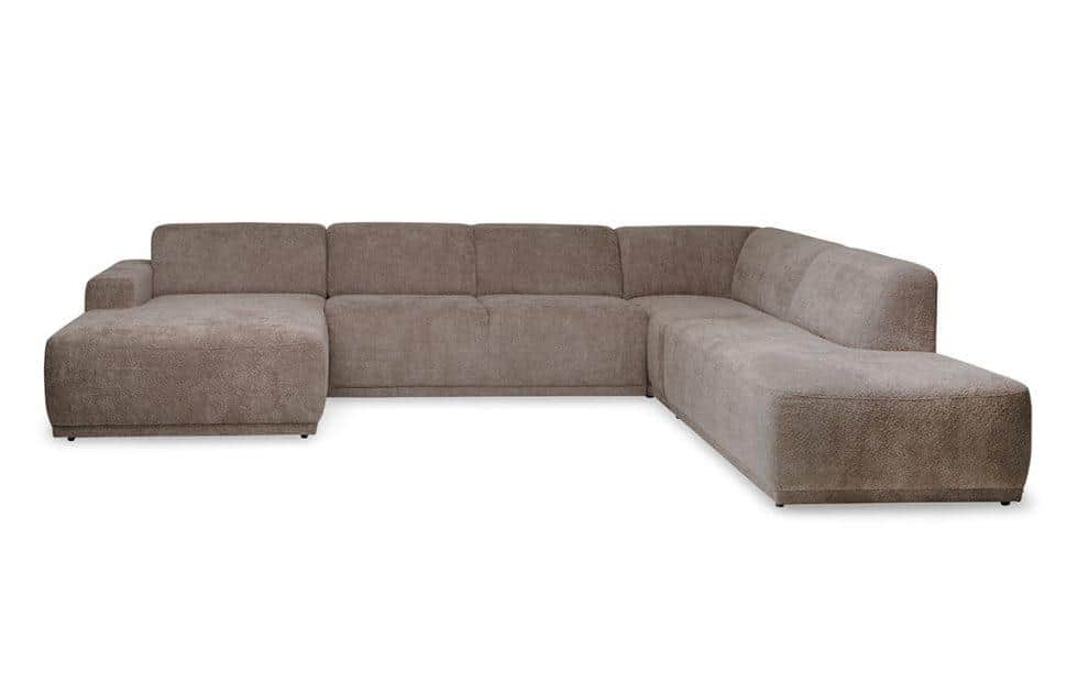 A large, modular sectional sofa with a U-shaped configuration. It features plush, textured upholster… — 3D model