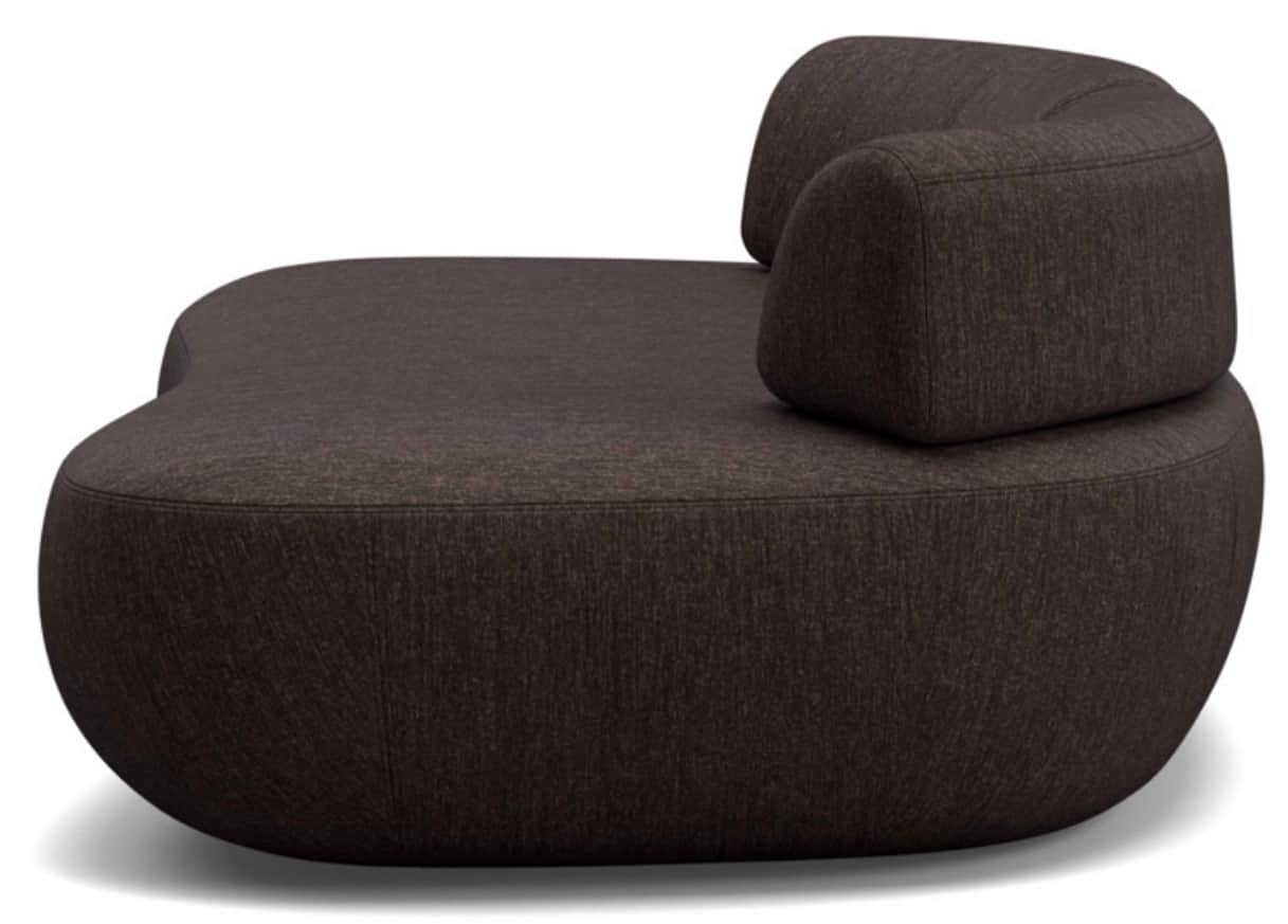 A contemporary, organically shaped chaise lounge with a low profile and rounded edges. It features a… — 3D model