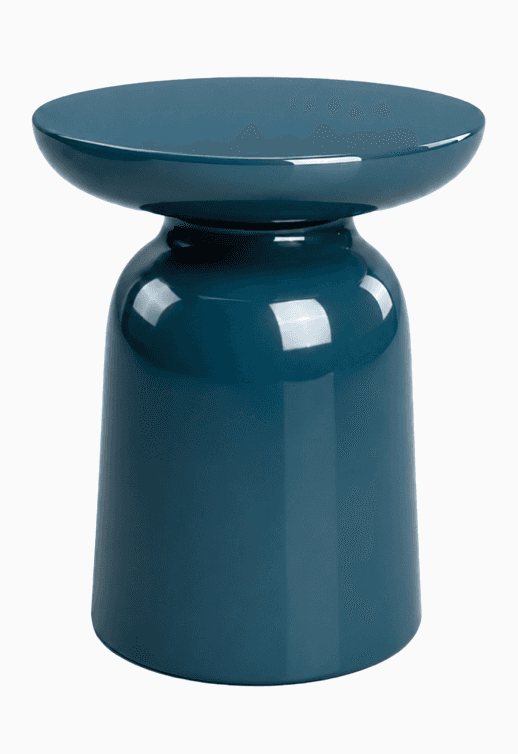 A modern accent table featuring a distinctive hourglass-like silhouette with a wide, stable base, a… — 3D model