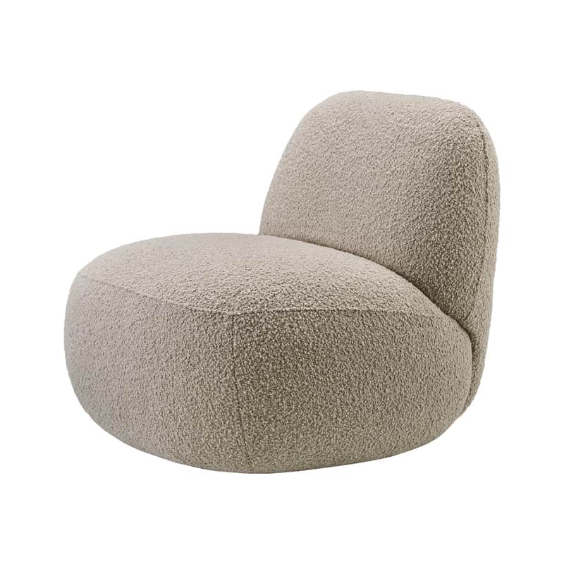 A contemporary armless lounge chair featuring a low-profile design with rounded, organic forms. It i… — 3D model