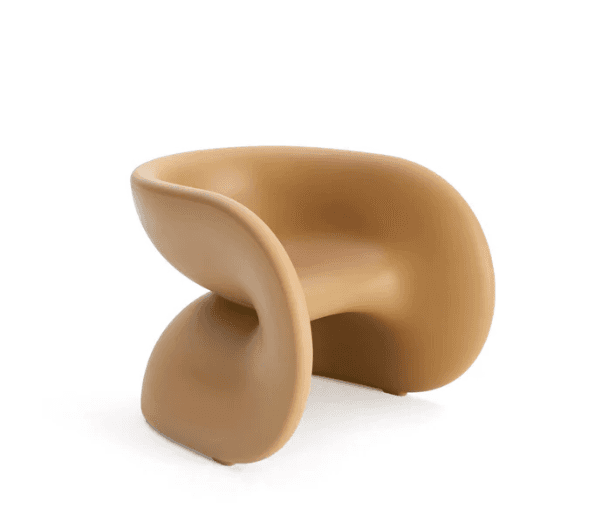 A single, modern-styled chair with a continuous, undulating form. The chair features a high-backed d… — free FBX 3D model