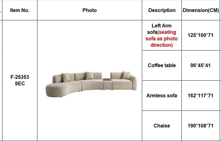 A large, contemporary modular sectional sofa featuring a curved design, upholstered in a light beige… — 3D model