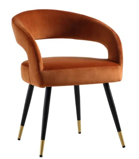 A single, upholstered chair with a curved backrest that extends to armrests. The seat and back are c… — free GLTF 3D model