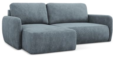 A sectional sofa with a chaise lounge on the left side. The sofa features deep seating, plush back cushions, and low-profile armrests. The upholstery has a textured weave. — 3D model