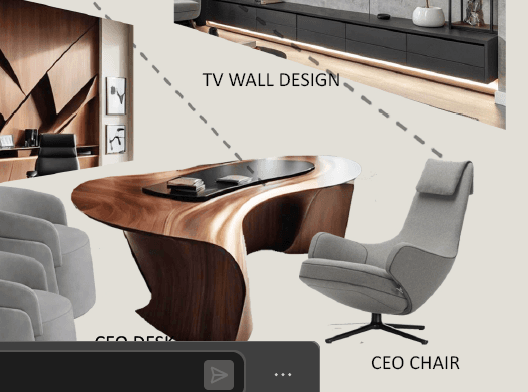 An organically shaped desk with a dark inset surface and a flowing wooden base. The desk features a biomorphic design, where the base curves and undulates, creating a sculptural form. The primary surface appears to be made of wood with a visible grain, and it has a recessed area with a matte black insert, possibly for electronic devices or as a contrasting aesthetic element. The overall form suggests a modern and artistic piece of furniture. — 3D model