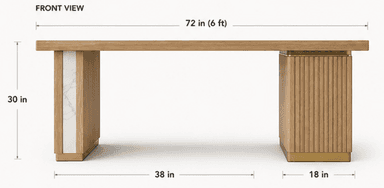 A modern square side table with a light wood finish body, a contrasting lighter top insert, and a metallic, likely brass-finished, base trim. The table measures 30x30x30 inches. — 3D model