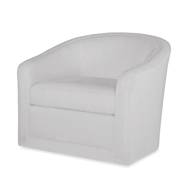 A modern armchair with a rounded, enveloping silhouette. The chair features a tightly upholstered exterior with a textured finish and a slightly curved backrest that flows into the seat. The profile suggests a comfortable, contemporary design. — 3D model