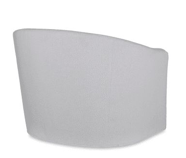A modern armchair with a rounded, enveloping silhouette. The chair features a tightly upholstered exterior with a textured finish and a slightly curved backrest that flows into the seat. The profile suggests a comfortable, contemporary design. — 3D model