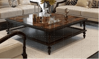 An elegant classical chaise lounge featuring a dark wood frame and light cream-colored upholstery. The frame exhibits distinctive scrolled and carved elements, particularly on the backrest/armrest and the base. The design suggests a refined, antique aesthetic, often associated with Regency or Empire styles. The upholstery is a plain, light fabric, providing a contrast to the dark wood. — 3D model