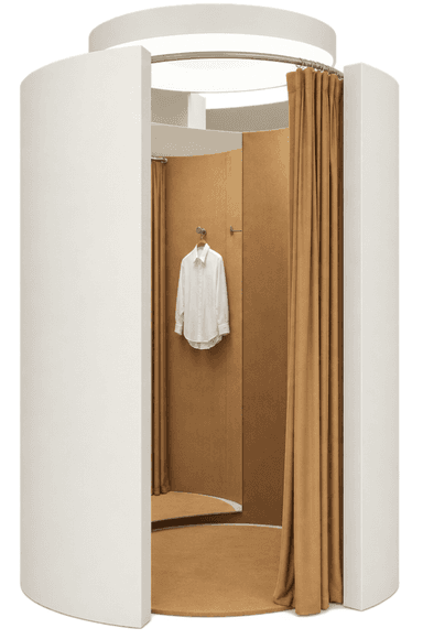 A modern, cylindrical flush mount ceiling light featuring an indirect up-light component. The main body is a large, off-white or light gray cylinder, with a distinct, thinner ring above it that emits light upwards towards the ceiling, creating an ambient glow. The design is minimalist and clean. — 3D model