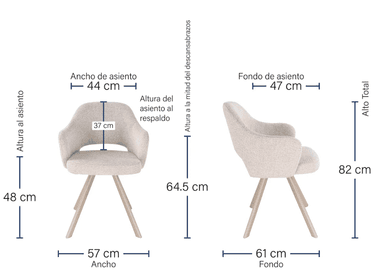 A contemporary armchair with a seamless, enveloping tub-style design. The chair features a continuous upholstered seat, backrest, and integrated armrests. It is covered in a light, textured woven fabric, exhibiting a subtle two-tone pattern. The base consists of four slender, angled metal legs finished in a matte light taupe or tan color, splaying outwards from a central point beneath the seat. The overall aesthetic is minimalist and modern. — 3D model