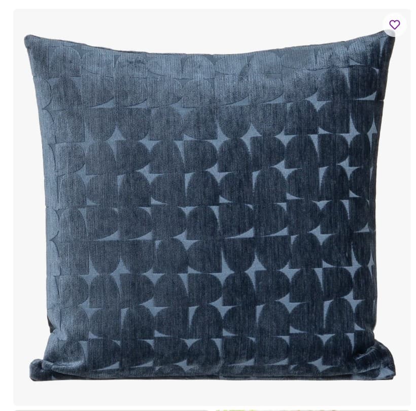 A square cushion with a geometric pattern. The pattern consists of repeating semi-circular shapes arranged in a staggered grid, creating a visually dynamic texture. The fabric appears to have a slightly raised or velvet-like nap, contributing to the depth of the pattern. — 3D model