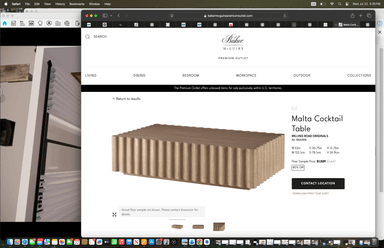 A low-profile rectangular coffee table characterized by a distinctive fluted texture on all its vertical sides. The surface is flat and smooth, suggesting a functional tabletop. It is constructed from a light-toned wood, presenting a natural and contemporary aesthetic. — 3D model