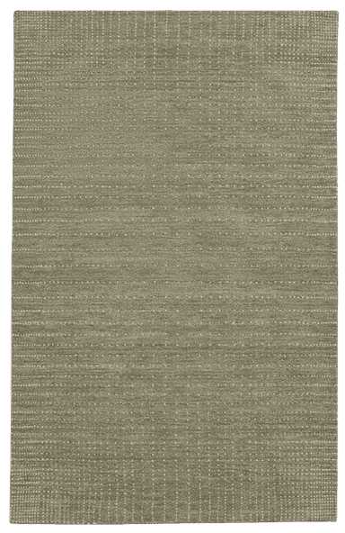 A rectangular rug with a relatively short pile. The rug appears to be made of a textured material with subtle variations in tone, suggesting a woven or hand-knotted construction. The color is a muted grayish-brown or taupe. The edges appear to be neatly finished. The image shows the rug from a side perspective against a black background. — 3D model