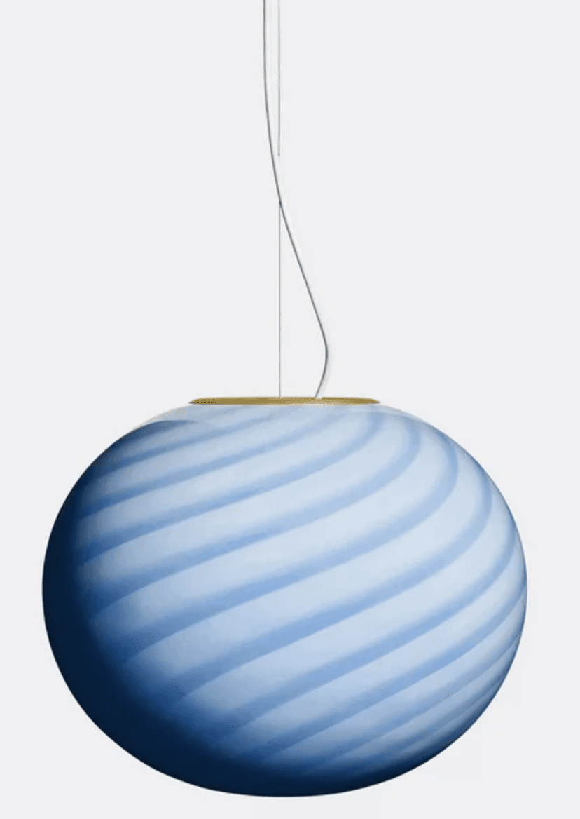 Swirl Blue Glass Pendant Light 3D Model — Free Download | FurniMesh