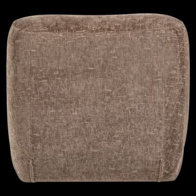 A modern upholstered lounge chair with a low-profile, integrated seat and backrest, covered in a textured brown fabric. — 3D model