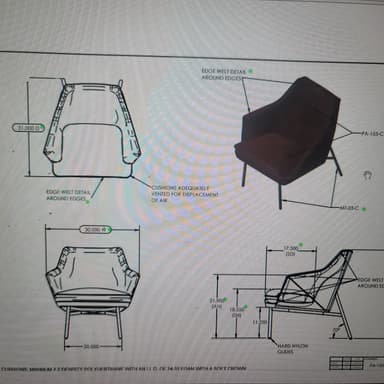 A contemporary lounge armchair featuring a deep plum or burgundy upholstery, a wide and low-profile design, and sleek, angled black metal legs. The chair has a unified upholstered shell that forms the backrest and arms, with a separate, plush seat cushion. The overall aesthetic is minimalist and modern, designed for comfort and style. — 3D model