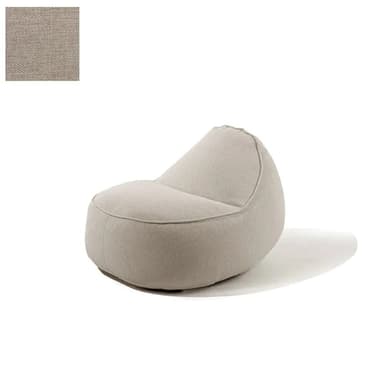 A single-seater bean bag chair with a flexible, amorphous shape. It is designed to conform to the user's body. The seams are visible and follow the contoured shape of the chair. — 3D model