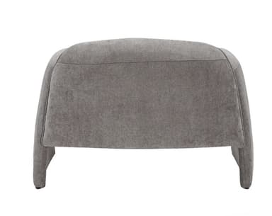 A contemporary armchair with a sculpted, flowing design. The chair features a deep, comfortable seat and a high back that curves into integrated armrests. The base is formed by two substantial, curved legs that extend from the seat structure, providing a unique silhouette. The upholstery appears to be a textured fabric. — 3D model