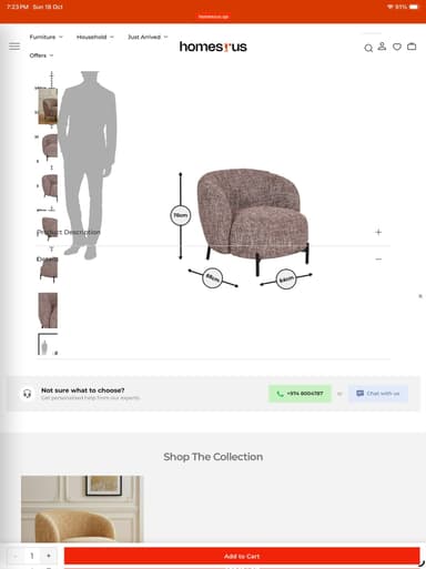A contemporary upholstered club armchair featuring a rounded, inviting silhouette. The chair is covered in a textured, multi-tone brown and beige fabric. It is supported by four slender, angled black metal legs that provide a modern contrast to the plush seating. — 3D model