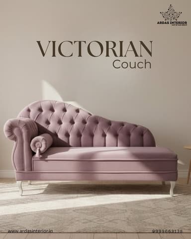 An elegant chaise lounge upholstered in a mauve or dusty pink velvet-like fabric. It features deep button tufting along its elevated backrest and single rolled armrest. The long, flat seat portion is smoothly upholstered, providing a comfortable reclining surface. The chaise is supported by four decorative, curved white legs, likely in a cabriole style, adding to its traditional and luxurious aesthetic. — 3D model