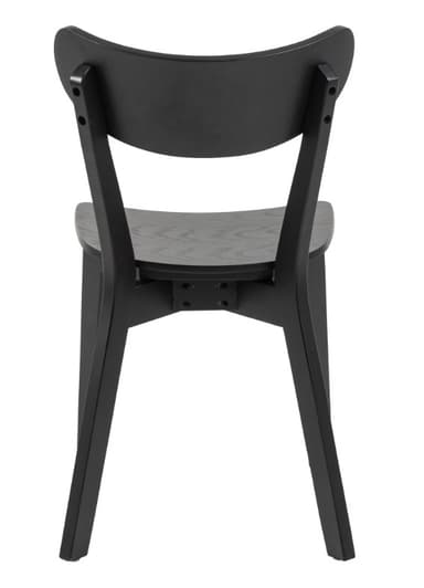 A modern chair with a curved backrest and a slightly angular seat. The chair features four legs and appears to be constructed from molded wood or a wood composite. It has a minimalist design with visible joinery points. — 3D model