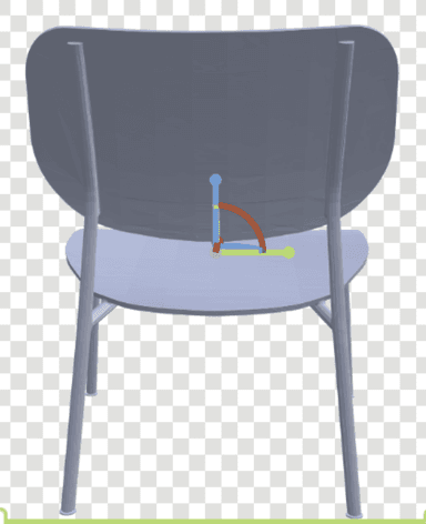 An armless side chair featuring a light wood bent plywood seat and backrest, supported by a slender, black tubular metal frame. The design is minimalist and modern, with gently curved components for comfort. — 3D model