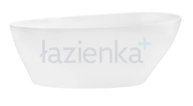 A freestanding bathtub with a modern, minimalist design. The tub has a smooth, seamless exterior with gently sloping sides that converge towards the base. The interior features a smooth, curved surface optimized for comfort. The overall form is organic and sculptural. — 3D model