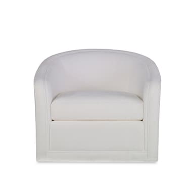 A modern armchair with a rounded, enveloping silhouette. The chair features a tightly upholstered exterior with a textured finish and a slightly curved backrest that flows into the seat. The profile suggests a comfortable, contemporary design. — 3D model