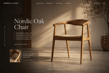 A modern dining armchair featuring a solid light-toned wooden frame and a beige upholstered seat, presented against a white background. — 3D model