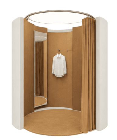 A modern, cylindrical flush mount ceiling light featuring an indirect up-light component. The main body is a large, off-white or light gray cylinder, with a distinct, thinner ring above it that emits light upwards towards the ceiling, creating an ambient glow. The design is minimalist and clean. — 3D model