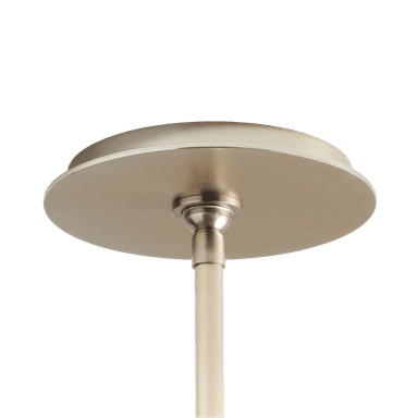 A modern or Mid-Century Modern pendant light featuring three stacked, concave, bowl-shaped shades made of translucent white plastic. The shades are progressively sized and arranged to create a layered, organic form, designed to diffuse light evenly. The fixture hangs from a single suspension rod. — 3D model