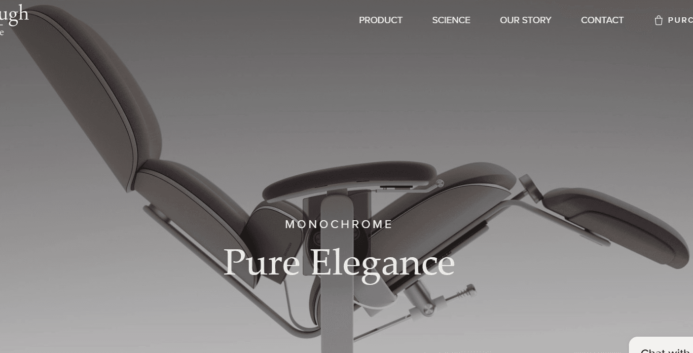 A sophisticated, high-tech reclining chair featuring multiple articulated segments for customized ergonomic support. The chair is upholstered in a dark gray fabric with lighter gray trim, set upon a robust, light gray metal frame that showcases advanced adjustability mechanisms for the backrest, seat, armrests, and integrated footrest. Its design emphasizes comfort and modern aesthetics. — 3D model