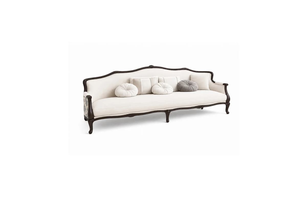 Rococo Carved Wood Sofa 3D Model — Free Download | FurniMesh