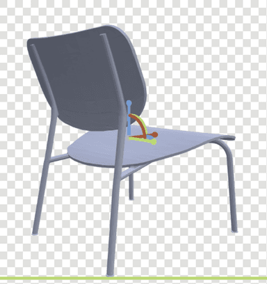 A contemporary side chair featuring a light wood veneer seat and backrest, supported by a slender, matte black metal frame. The seat and backrest are ergonomically curved for comfort and aesthetics. The chair is armless, emphasizing its minimalist design. — 3D model