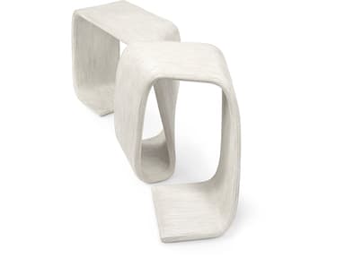 A pair of modern accent tables, each crafted from a single continuous piece of bentwood or laminated wood, forming a fluid, sculptural shape. The tables feature a light, almost whitewashed finish that highlights the wood grain. Their design allows for versatile placement, functioning as side tables, display stands, or decorative elements. — 3D model
