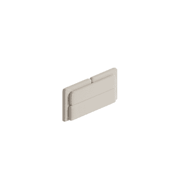 A light-colored, upholstered panel headboard featuring a clean, minimalist design. The headboard consists of multiple padded sections, with one prominent section detailed with horizontal fluting or ribbed texture, providing a subtle visual interest. Its neutral tone and contemporary form suggest it would complement various modern bedroom aesthetics. — 3D model (AI enhanced source)