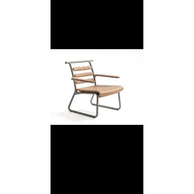 An armchair featuring a grey tubular metal frame, bentwood components for the seat and back slats, all covered in natural-colored leather. — 3D model (AI enhanced source)