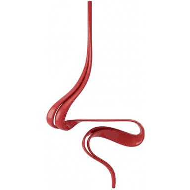 A modern, sculptural chair with a fluid, organic design. It features a continuous, ribbon-like form that rises from the base, curves to create a seat and backrest, and then tapers upwards. The form suggests movement and elegance. — 3D model (AI enhanced source)