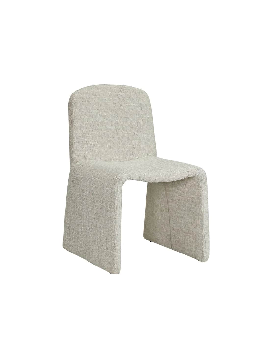 A contemporary upholstered chair with a distinctive waterfall design where the seat and legs are for… — free GLTF 3D model