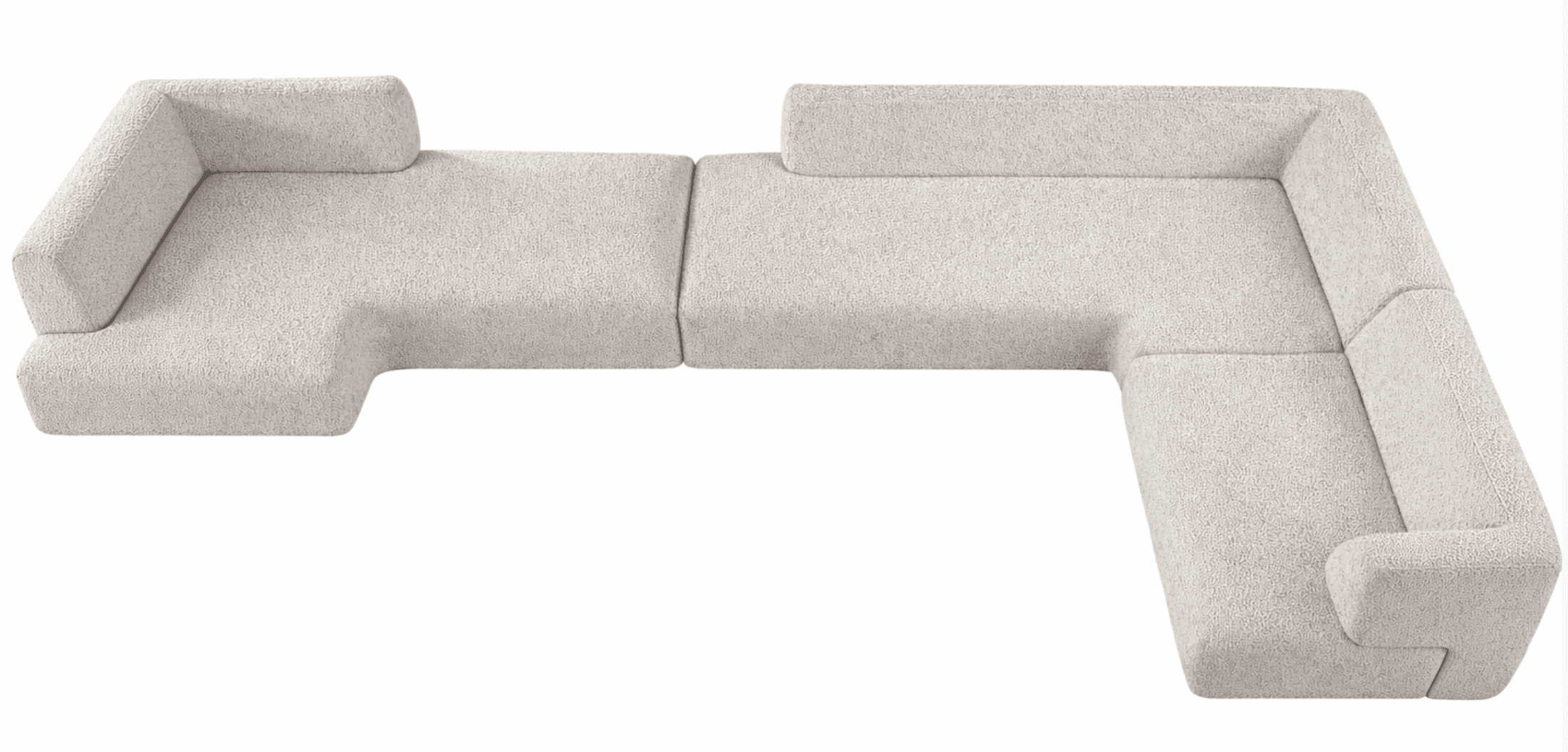 A modular sectional sofa with a low profile and minimalist design. The configuration appears to be L… — 3D model